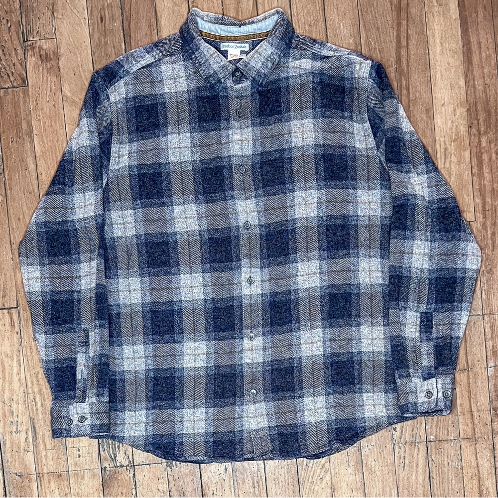 Carbon2Cobalt Blue Plaid Shirt (Size L)